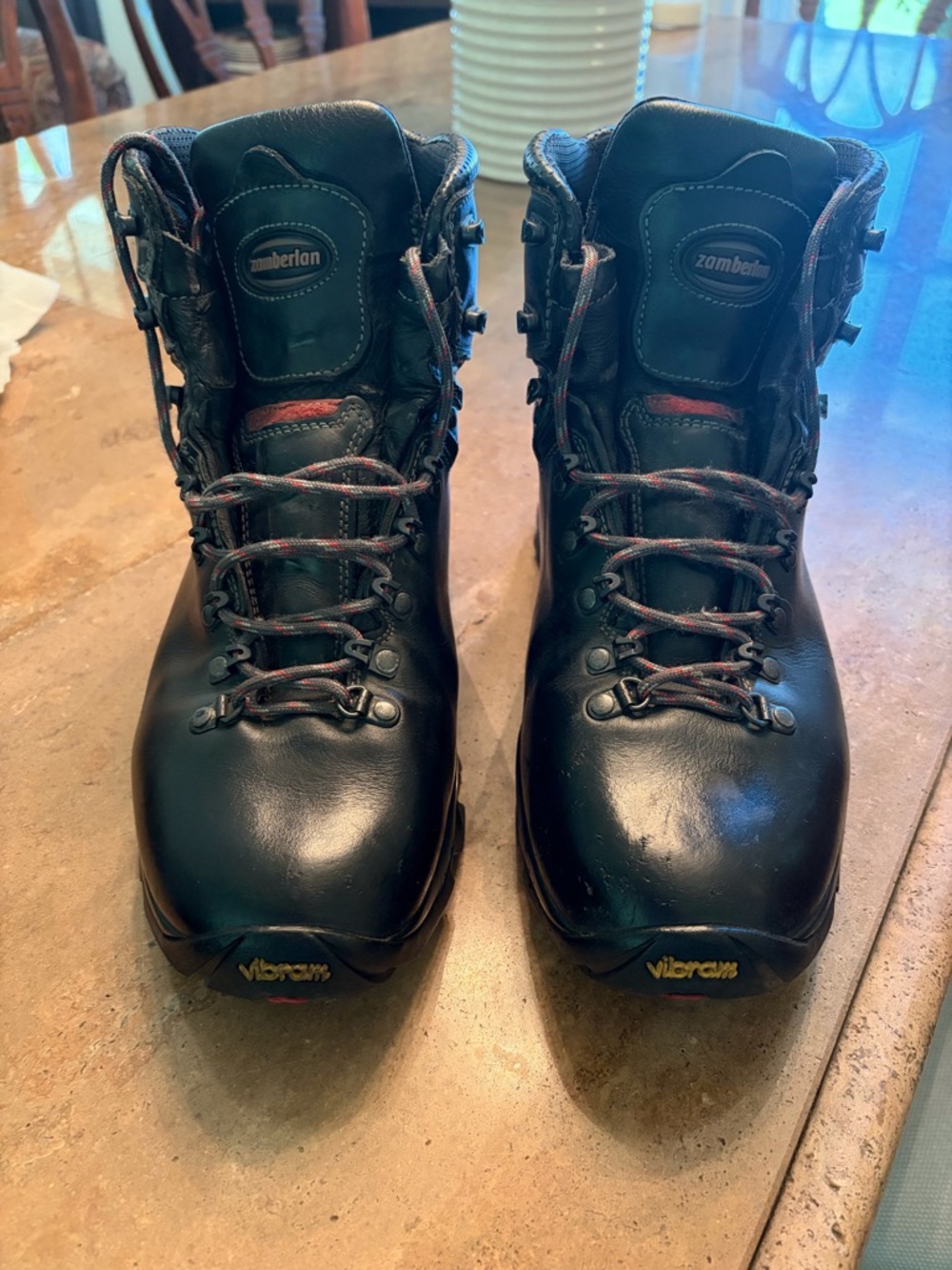 Zamberlan Men's Black Leather Hiking Boots with Vibram Outsole